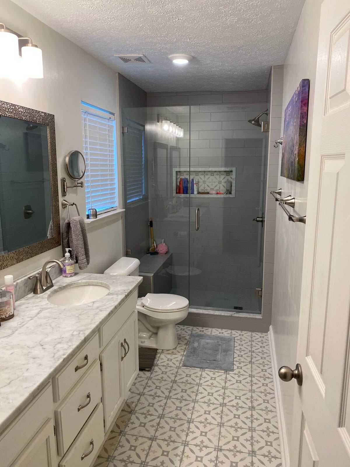 Shower tile installation